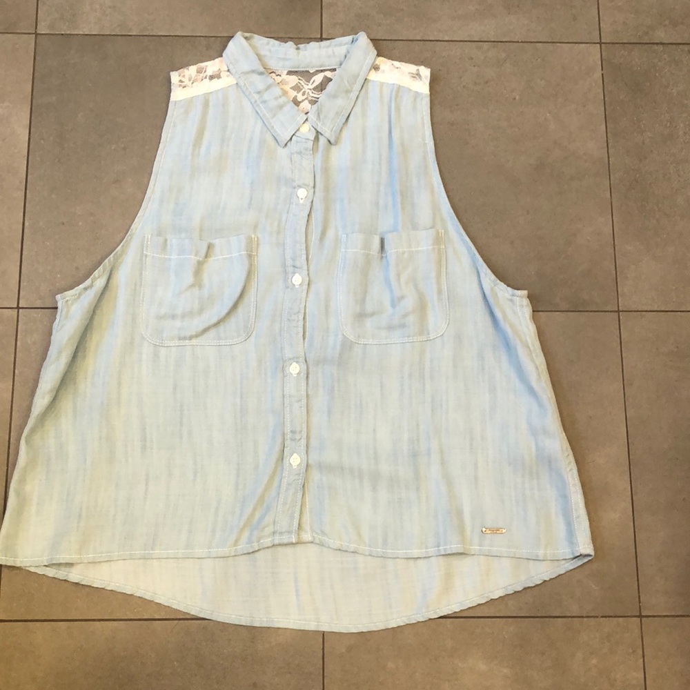 Abercrombie & Fitch Button Down Sleeveless Top with Collar